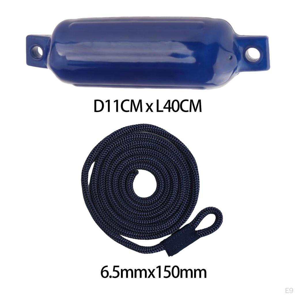 Boat Fenders Inflatable Marine 4"x16" with 1.5M Rope Anchor Buoy Waterproof Mooring