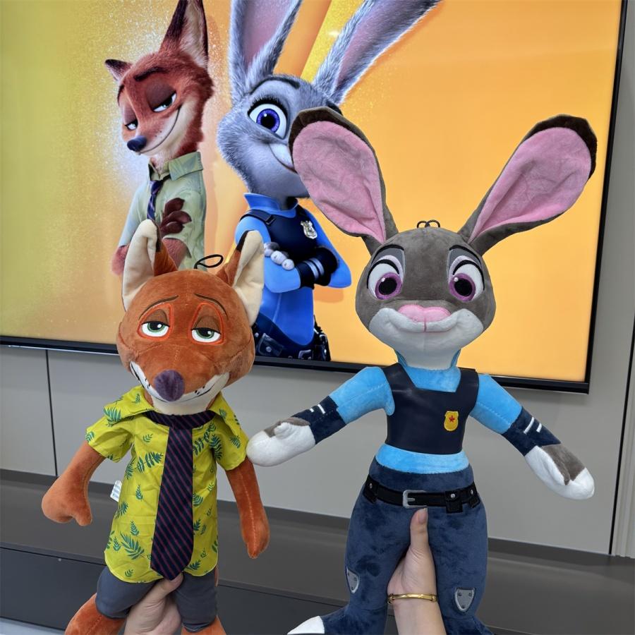 Lovely Zootopia Plush Toy Nick Fox Judy Rabbit Plushies Stuffed Anime Huggable Lovely Doll Birthday Gifts Girl