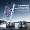 K3 vacuum magnetic car phone holder wireless rechargeable live streaming cooling phone holder suction cup car phone holder.