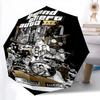 Urban Chaos Crime Folding Umbrella Durable Travel Light Printing Umbrella