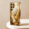 Tiger Design Electroplated Glass Phone Case Suitable for Samsung Galaxy S26 S25 S24 S22 S21 S20 FE/Ultra/Plus Scratch resistant