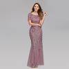 2024 Spring/Summer European-American Slimming Sequin Mesh Fishtail Evening Gown for Women