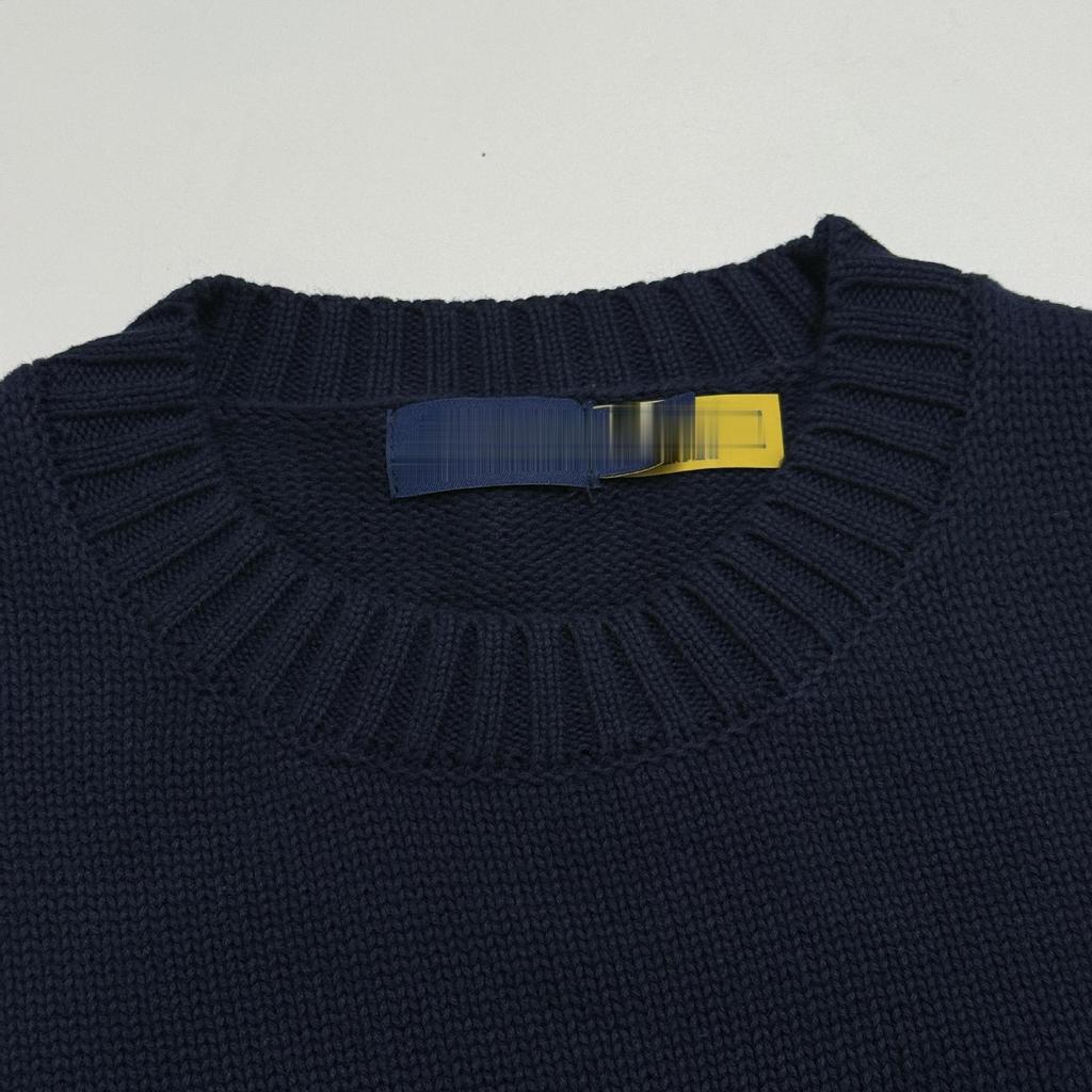 Men's Little Bear Embroidery Cotton Sweater - Autumn/Winter Collection