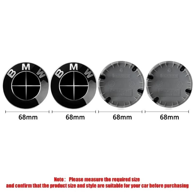 4 szt. 68 mm Nakładka na środek felgi samochodowej z logo Pasuje do serii BMW M1x3 X6 X7 134567 E36 E39 E46 E60 E90 Akcesoria.