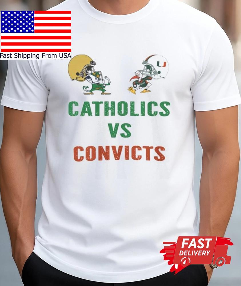 Catholics vs Convicts Short Sleeve T-Shirt TA1991 Unisex T-Shirt XXXXL
