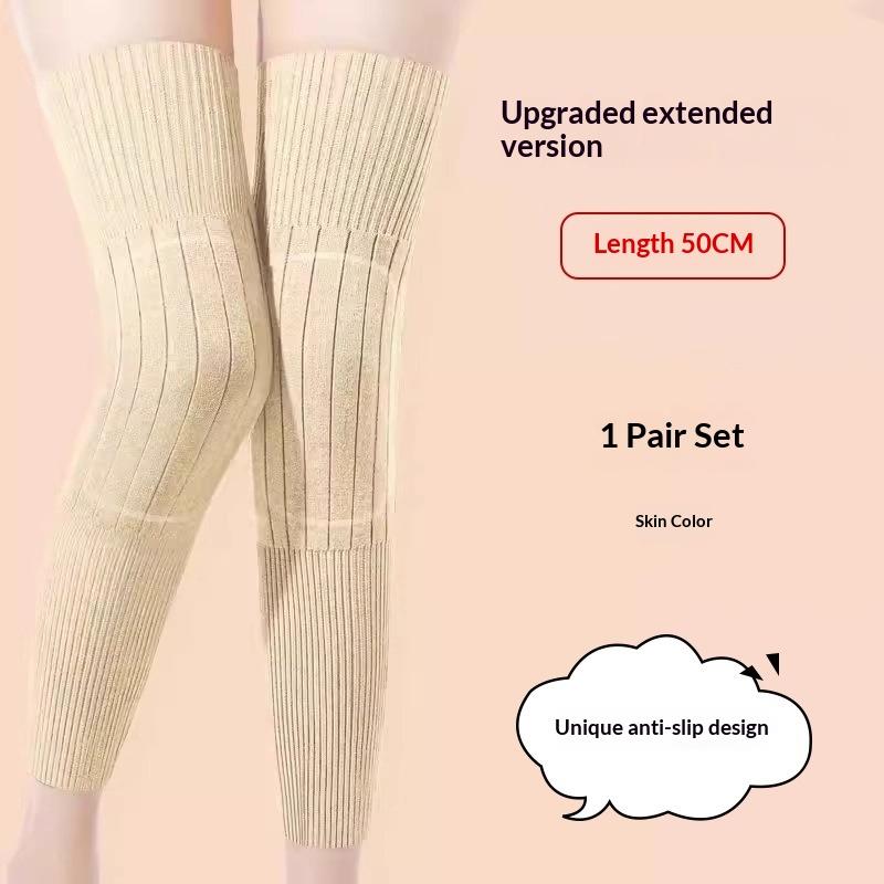 1 Paar dicke, warme Knieschoner aus Wolle, Beinschutz aus Kaschmir, wind- und kältedicht, Beinwärmer für Damen und Herren