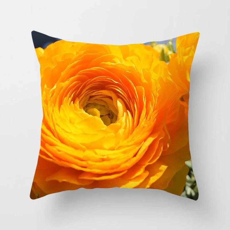 Față de pernă cu imprimeu floral Living Acasă Canapă Ornamente decorative Dormitor Noptieră Husă de pernă x