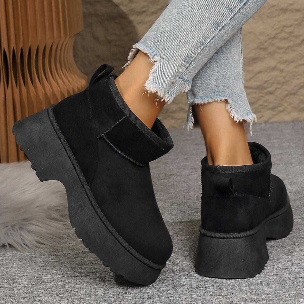 New Warm Cotton Shoes, Women's Anti-slip Sleeve Boots, Thick-soled Height-increasing Snow Cotton Boots