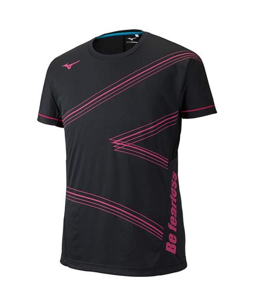 Mizuno Volleyball Practice Short Black x Berry Size M Size Shirt, Sleeve, V2MA9080, Pink, (Japan M)