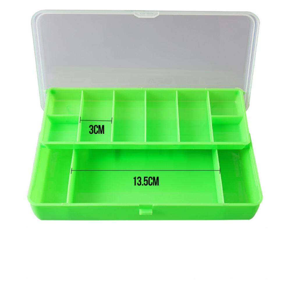 

11 Отделений Коробка для рыболовных снастей Коробка для инструментов для мягких приманок Рыболовные аксессуары зелёный