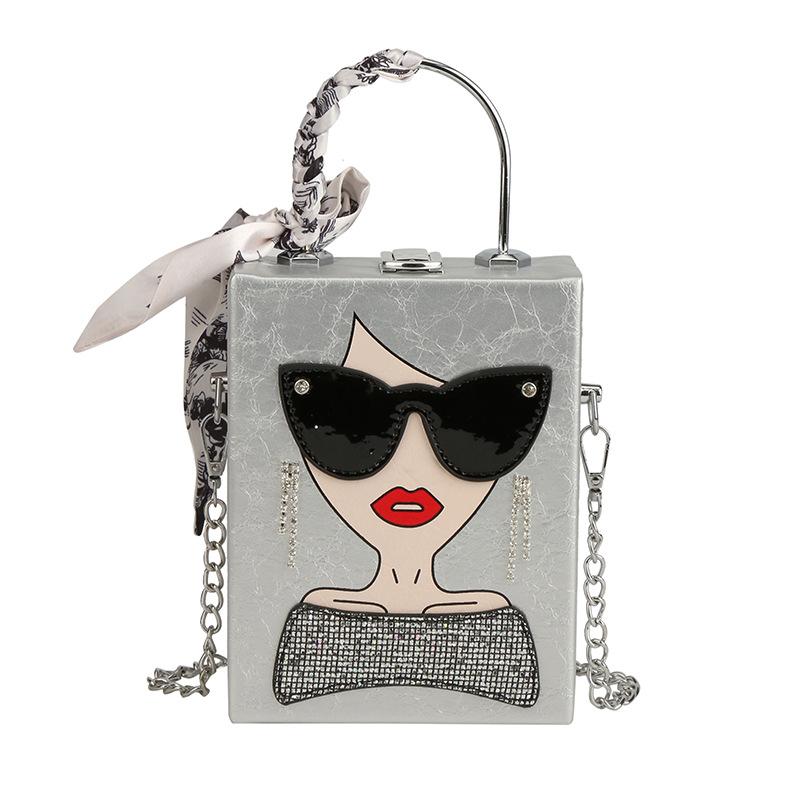 Taschen Tasche Damen 2025 Europäische und Amerikanische Mode Personalisierte Brillen Schöne Frauen Umhängetasche Mode Fransen Umhängetasche Kasten Tasche