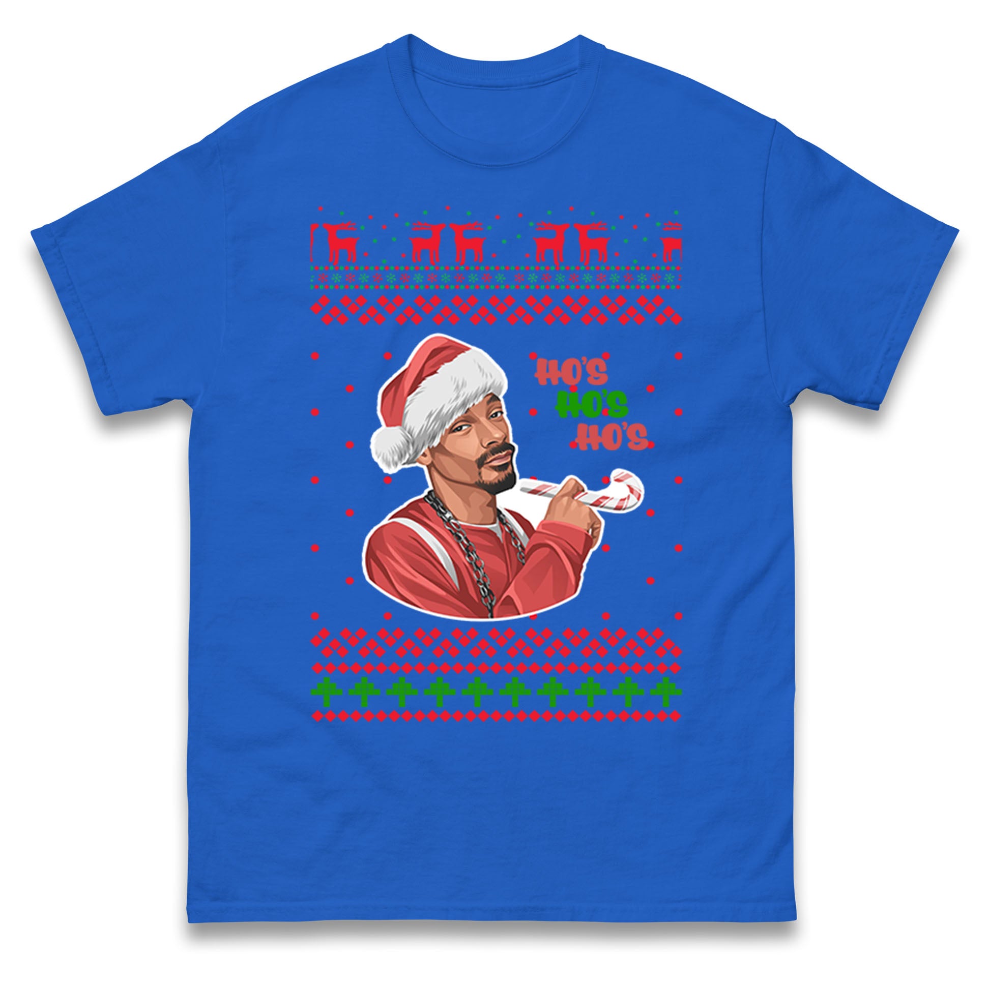 Snoop Dogg Ho s Ho s Ho s Christmas Mens T Shirt Womens Tops Tees S
