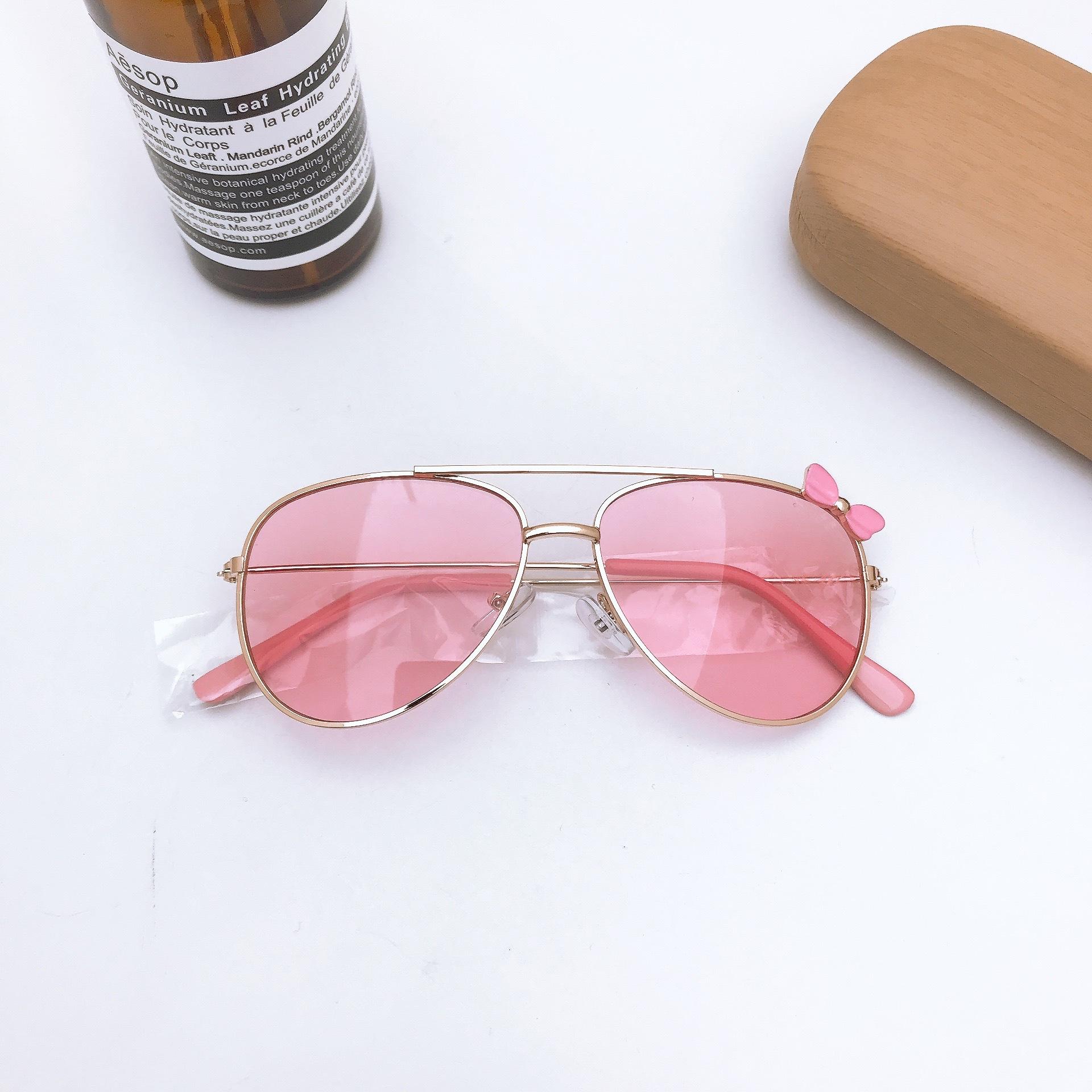 

Классические очки-жабы, детские солнцезащитные очки-бантики, симпатичные женские индивидуальные солнцезащитные очки для путешествий, ретро-очки с двойным лучом