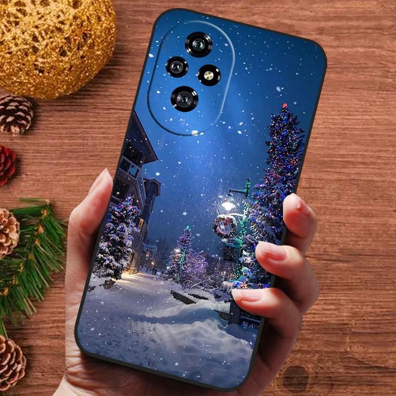 Christmas Silicone Soft Case for Honor 200 Pro 200 Lite 5G 90 Smart X5B Plus Cover Bumper for Honor X6B X6A Cute Bumper Funda