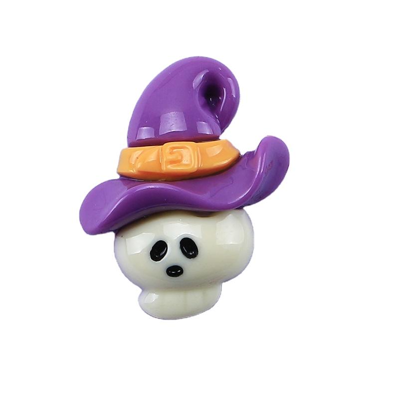 Halloween Theme Resin Pumpkin Bear Ghost Candle Cabochons Party Home Decor Hair Bow Center Ornament Jewelry Beads