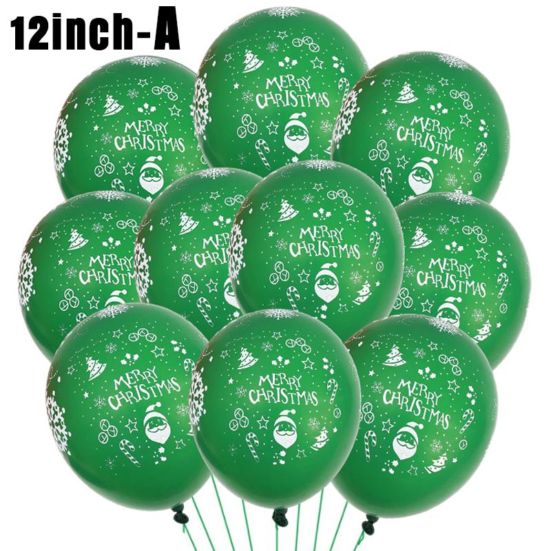 20/10Pcs Merry Christmas Balloons Santa Claus Snowflakes Latex Balloon Inflatable Kids Gifts Christmas New Year Party Decoration