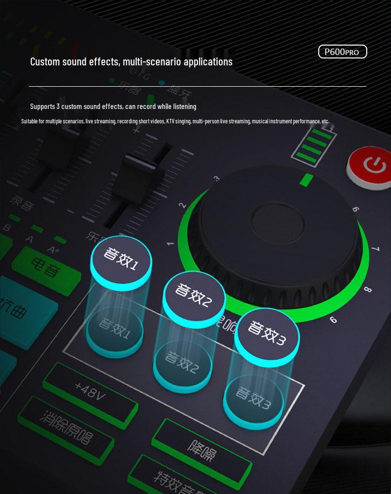 Meiyin Xiuxiu P600pro C180 Sound Card & Microphone Set – Mobile & Computer Compatible