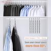 1/5pcs 300MM Stainless Steel Clothes Hanger Organizer Space-Saving Foldable Wardrobe Rack For Efficient Clothing Storage