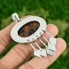 Daughters Day Deal 925 Sterling Silver Mahogany Obsidian Stone Pendant Jewelry