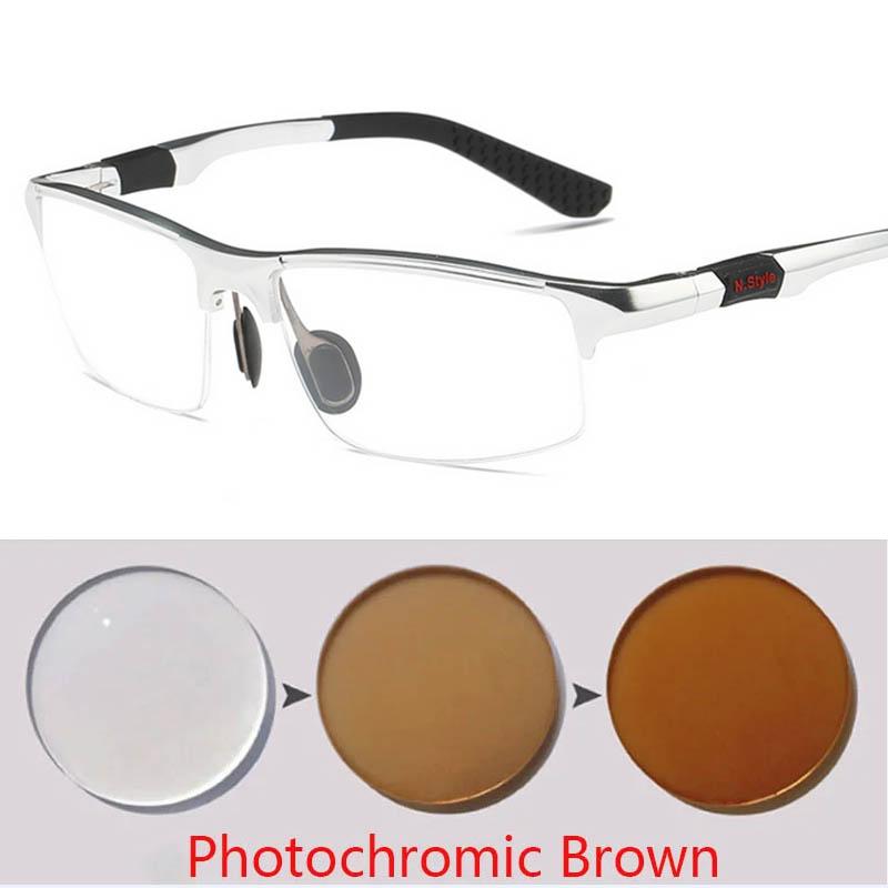 Fashion Sports Eyewear Aluminum Magnesium Half Frame Glases For Outdoor Myopia Prescription 0 -1.0 -1.5 -2.0 -3.0 To -6.0