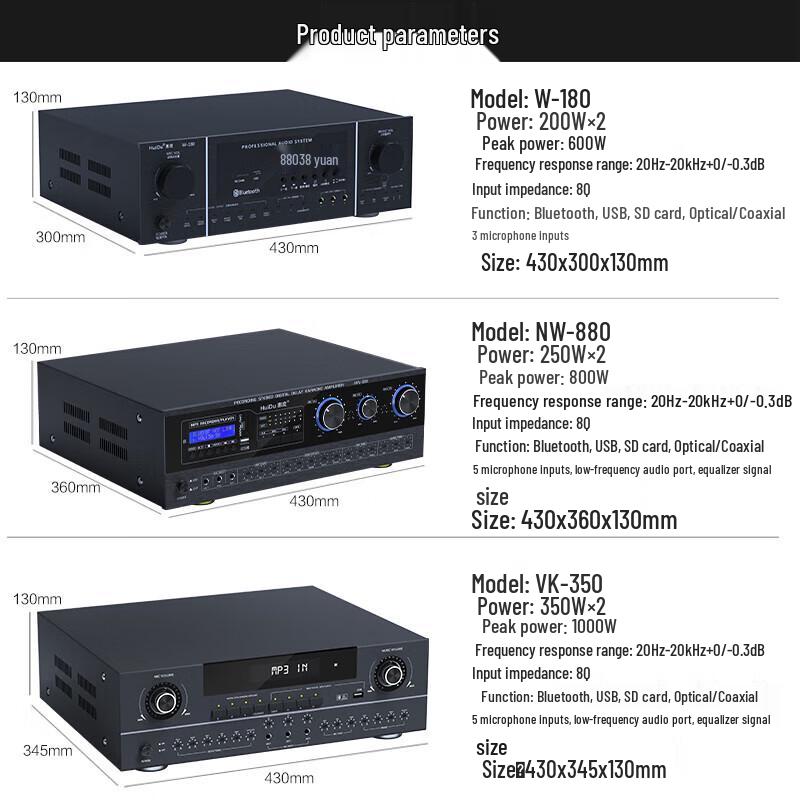 HuiDu Professional Audio Amplifiers & Conference Accessories (CN Version)
