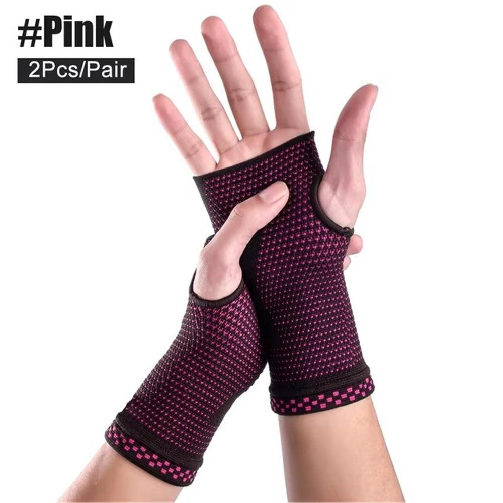 

1Pair Wrist Support Sleeve, Compression Gloves Carpal Tunnel for Women Men, Hand Brace Wrist Support Sleeves Tendonitis Pain Relief L розовый
