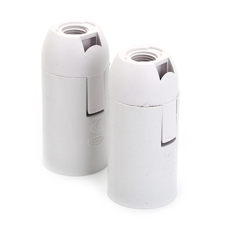 

E14 Держатель лампы Патрон лампы Пластиковый светодиодный светильник Черный Белый белый