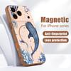 Shark Whale Pattern Case For iPhone 17 Pro Max Magnetic For Magsafe Hybrid Slim Matte Cover For iPhone 16 15 14 13 Pro Max