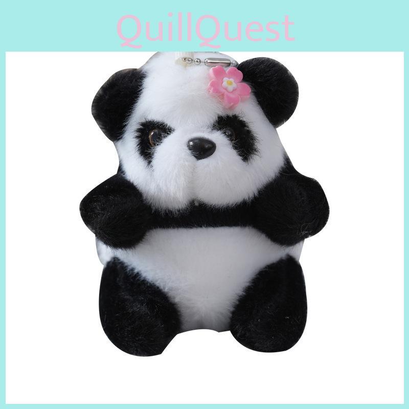 Adorable Black And White Panda Plush Toy Backpack Pendant For Cute Kids' Accessories