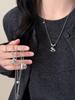 Zircon Pony Flower Pendant Necklace - Cold Style Sweater Chain Jewelry