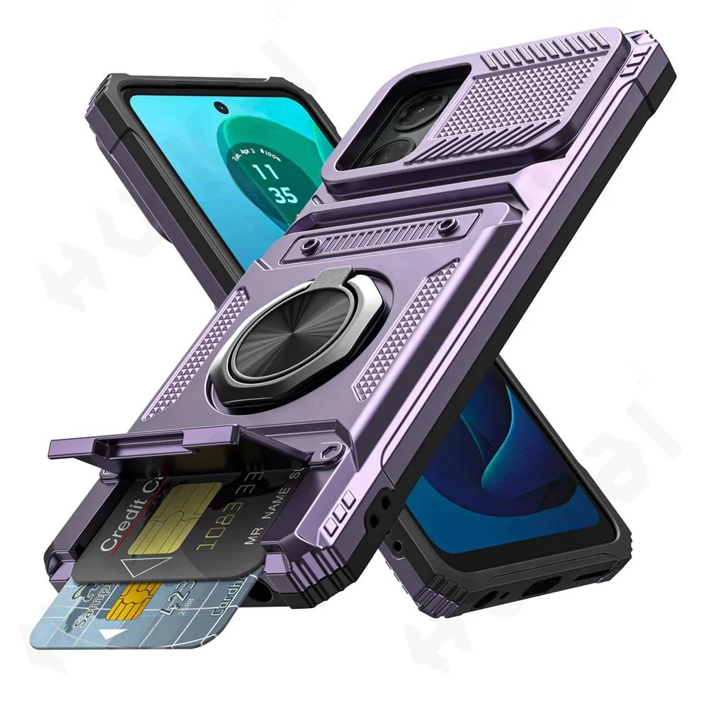 

Hot Case for Motorola Moto Edge 50 Pro Fusion Ultra G Stylus 2024 2023 2025 5G 4G Rotated Ring Kickstand Protection Wallet Cover Moto Edge 50 Ultra фиолетовый