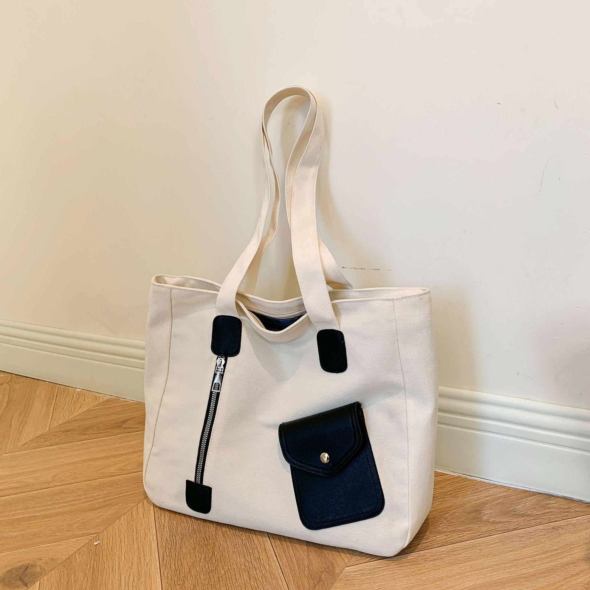 

Сумка-тоут, нишевый дизайн, женская сумка для студентов колледжа, классная сумка на плечо, зимняя новая сумка 2024 года для поездок на работу, большая вместительная сумка чёрный