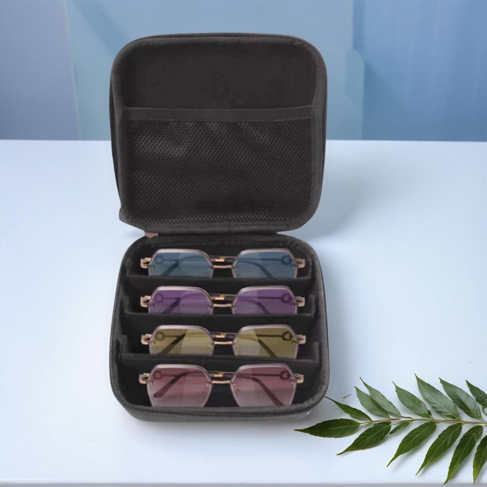 

Защитные Солнцезащитные Очки Дорожные Чехлы Регулируемая Сумка-Органайзер для Путешествий на 4/7 Отделений Держатель для Хранения Солнцезащитных Очков для Очков, Часов, Ювелирных Изделий