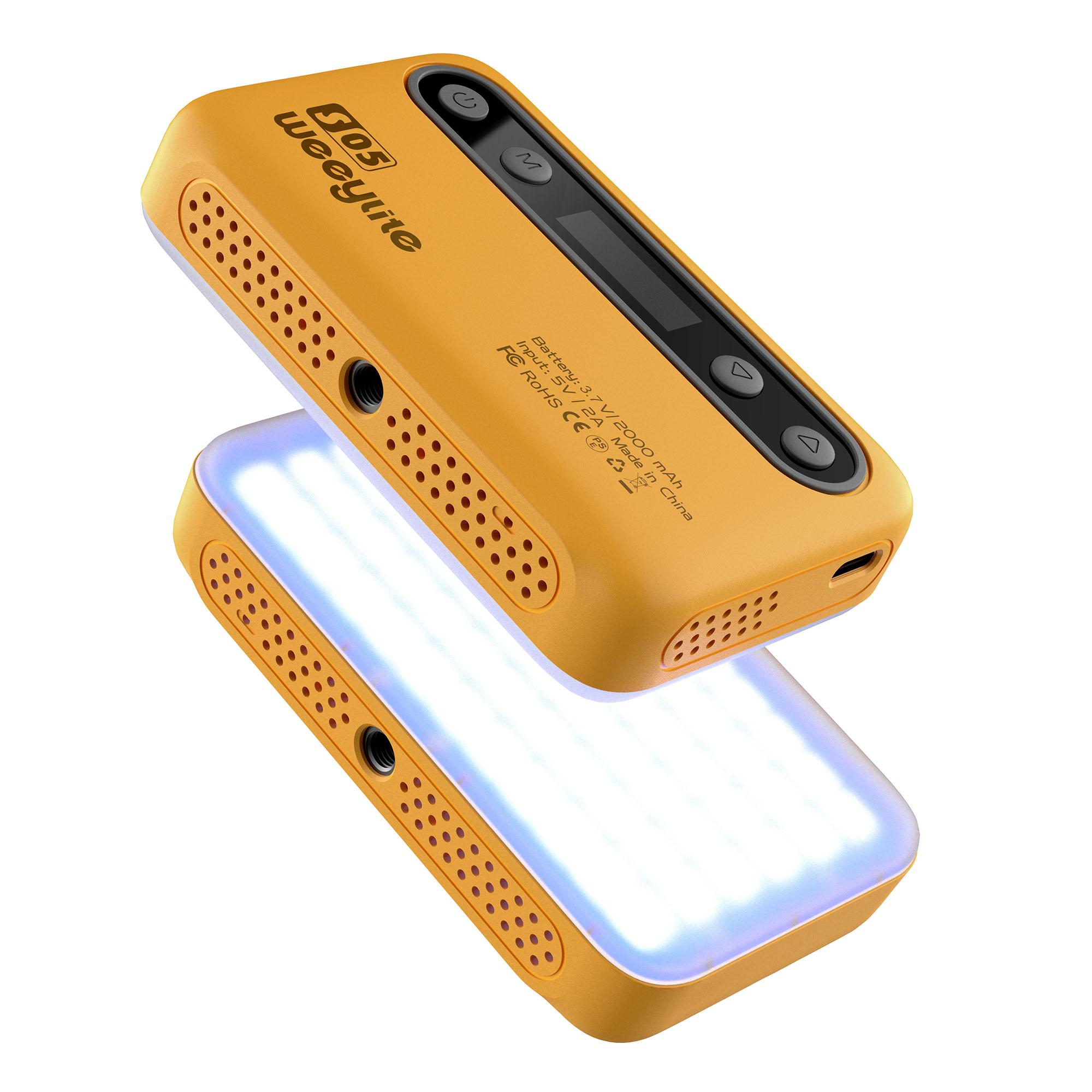 

WEEYLITE S05 RGB LED Видеосвет Управление через приложение Портативный Заполняющий свет для Прямых трансляций/Фотографии Yellow