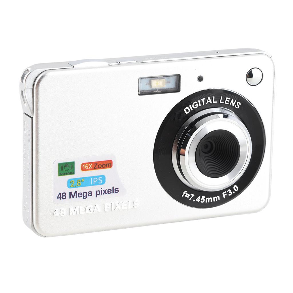 Digital Camera 48MP 4K 8x Zoom 20 Filters 2.7 Inch Screen Anti Shaking Rechargeable Portable Compact Camera for Kids Students