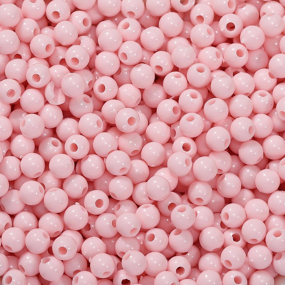 10g/lot 4mm Multicolor Acrylic Round Shape Loose Spacer Beads for Diy Handmade Necklace Earring Jewelry Making Accessories