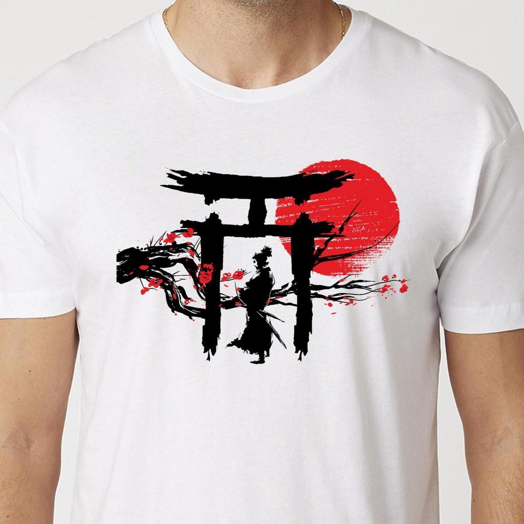 Japanese Samurai Art T-Shirt Unisex Uneek T-Shirt Tee