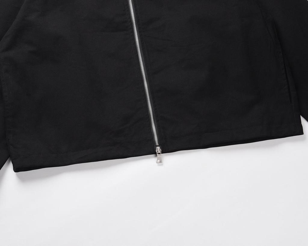 INS Retro Streetwear Černá bunda s klopami: Trendy, univerzální pánské ležérní svrchní oblečení