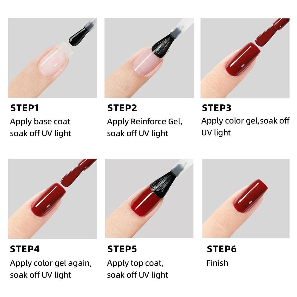 HEMA-Free Strengthening Nail Gel: Long-Lasting, High-Transparency, Self-Leveling, Super Strong Gel Polish.