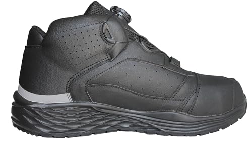 Safety work boots, Route 66, ankle guard, dial closure, slip-resistant sole, vintage color, 66-46 BLACK, 28.0cm