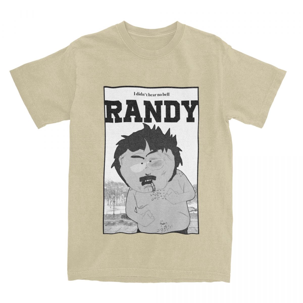 

Футболка Southpark Randy I Didn t Hear No Bell для чоловіків Мультяшна Крута Футболка з Чистої Бавовни з Круглим Вирізом та Коротким Рукавом Одяг XXXXXL хакі