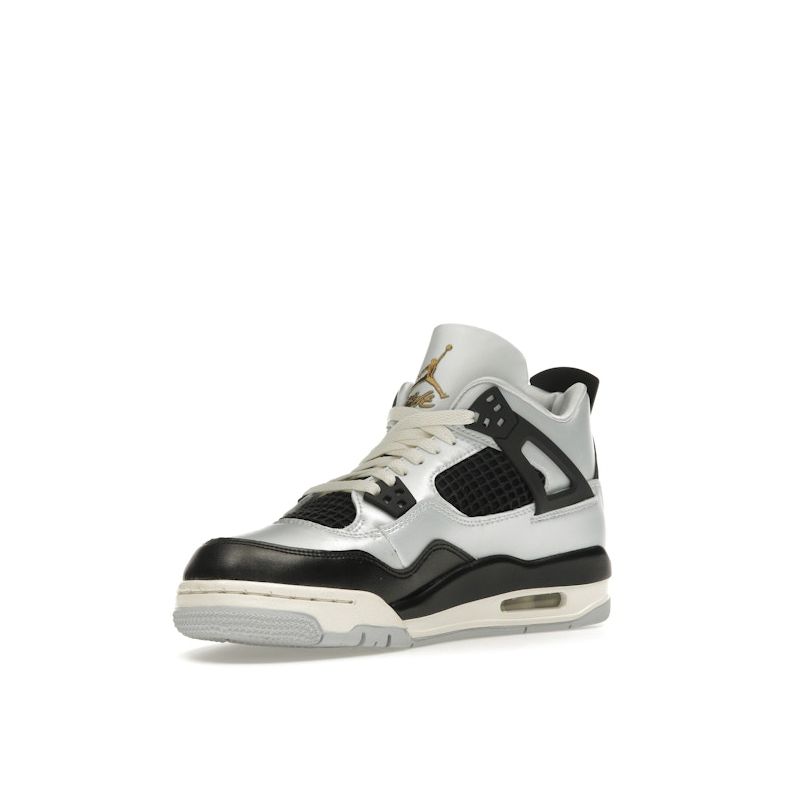 Air Jordan 4 Retro GS Platinum Gold Kids' Retro Basketball Shoes FZ8585-070