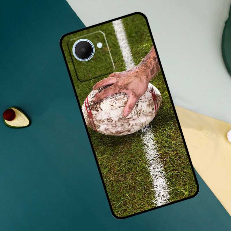Rugby Ball Kit Team For Realme GT7 Pro GT6 C67 C65 C63 C61 C55 C53 C51 C35 C71 C75 11 12 13 14 15 Pro Plus Case
