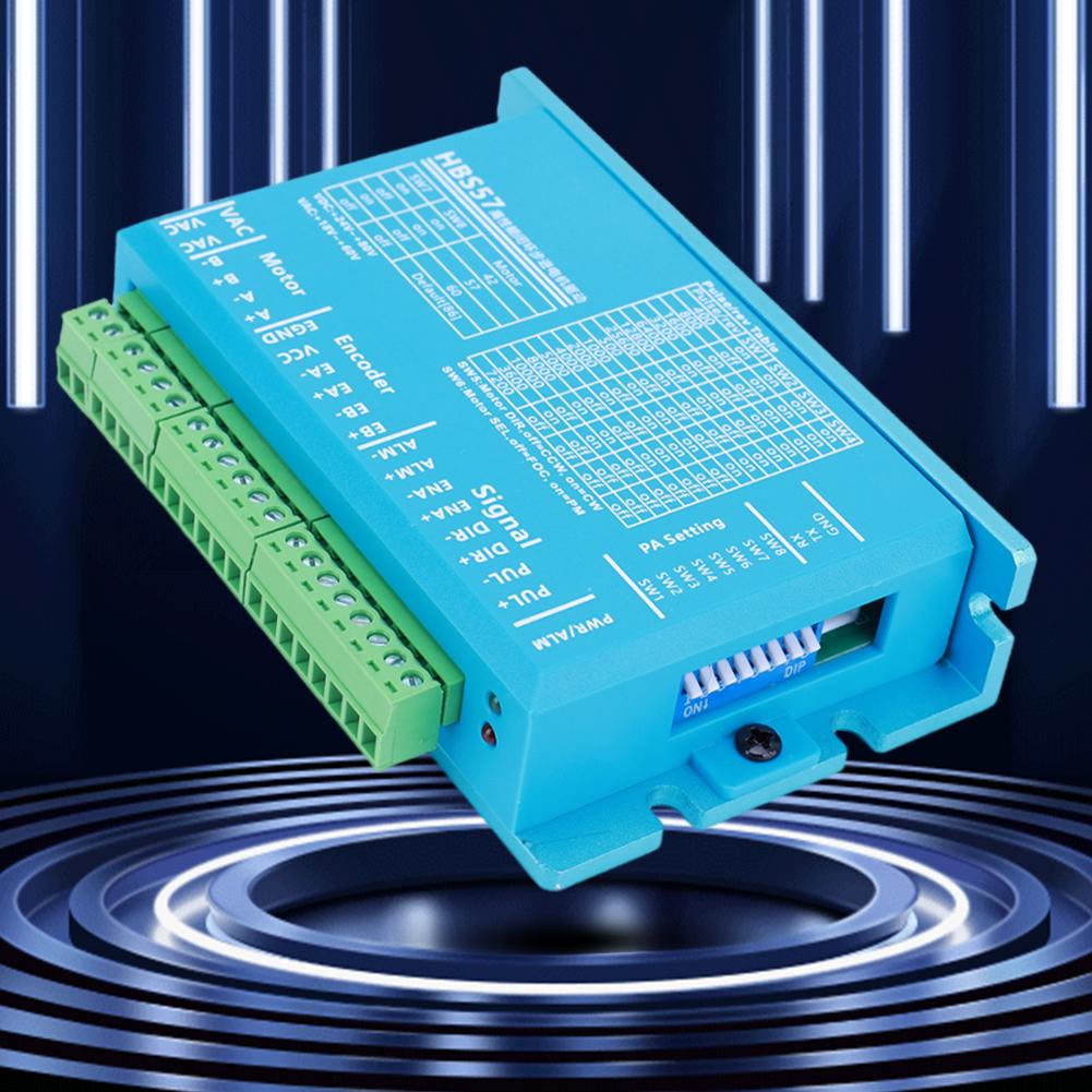 HBS57 Stepper Motor Driver 0-200kHz Stepper Motor Driver Controller Encoder 1000 Lines 2-Phase for Nema23/Nema24 Stepper Motor