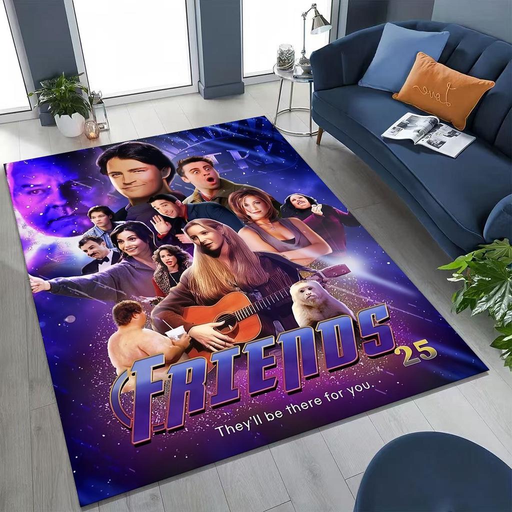 Klassisches Friends Central Perk Schild TV-Teppich für Schlafzimmer Wohnzimmer Sofa Zuhause Fußabtreter Dekor, Große rutschfeste Spielmatte für Kinder