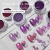 Electric Purple Titanium Mirror Nail Powder: High-Gloss Metallic Laser Glitter
