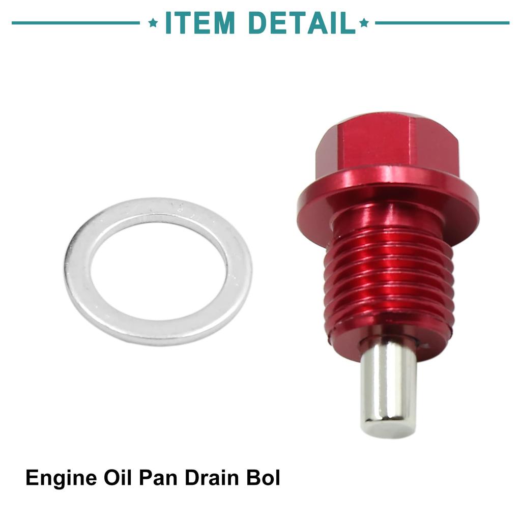 ACROPIX Fan Drain Bolt Universal M14 x 1.5 Red 1pc