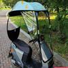 Electric Vehicle Canopy Awning: Bicycle & Motorcycle Sunshade with Windshield and Rainproof Umbrella.