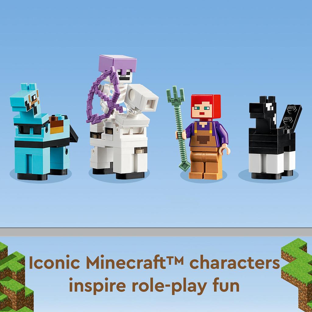 LEGO Minecraft Stall 21171 Spielzeugbausteine Geschenk Videospiel Tiere Jungen und Mädchen ab 8 Jahren