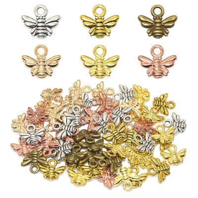Multicolor Retro Little Bee Alloy Pendant for DIY Jewelry Necklace/Bracelet Charm